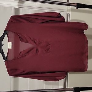 Modcloth Everly large maroon tunic
